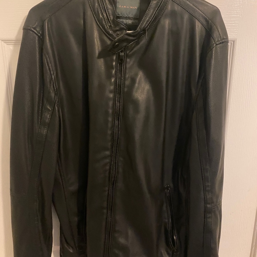 Zara faux leather jacket